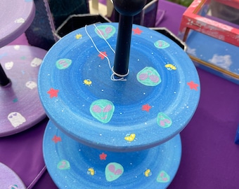 Blue Alien Spinning Tray Table