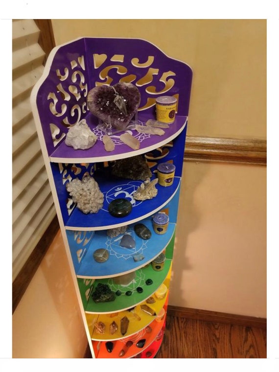 Crystal Chakra Shelves 7 Shelf Unit Corner Shelf Short Etsy