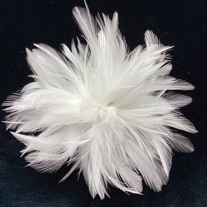 Ivory or White handmade in the USA Bridal Wedding Fascinator Feather Hair Clip afbeelding 7