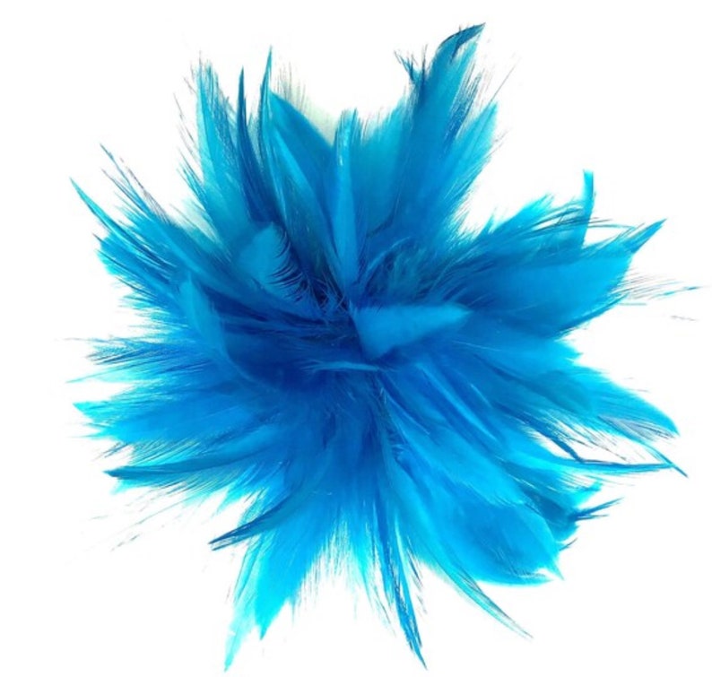 Pince à cheveux bibi plumes de vin, épingle pour broche. vert citron, jaune, turquoise, marron image 7