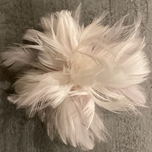 Rose Pink Feather Fascinator Hair Clip Accessory ...more colors available... Handmade in the USA immagine 7