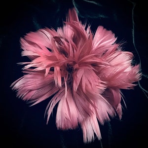 Rose Pink Feather Fascinator Hair Clip Accessoire... plus de couleurs disponibles... Fait à la main aux États-Unis image 1