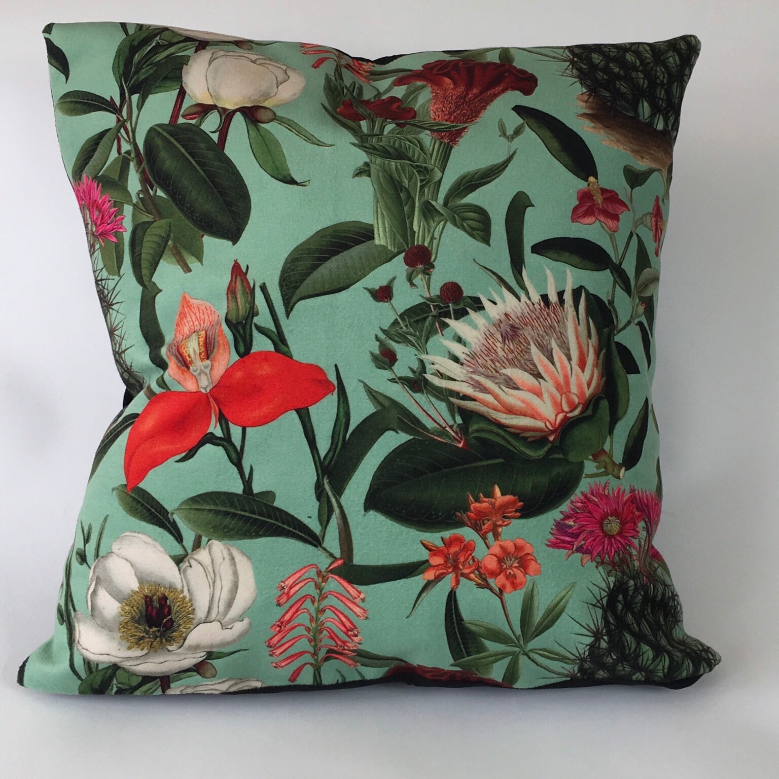Velvet Botanical Cushion Cover