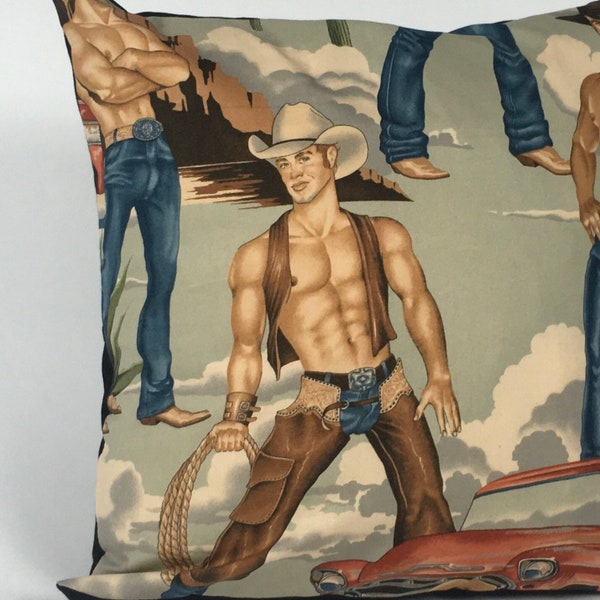 48 hour sale! Gay Cowboy cushion cover