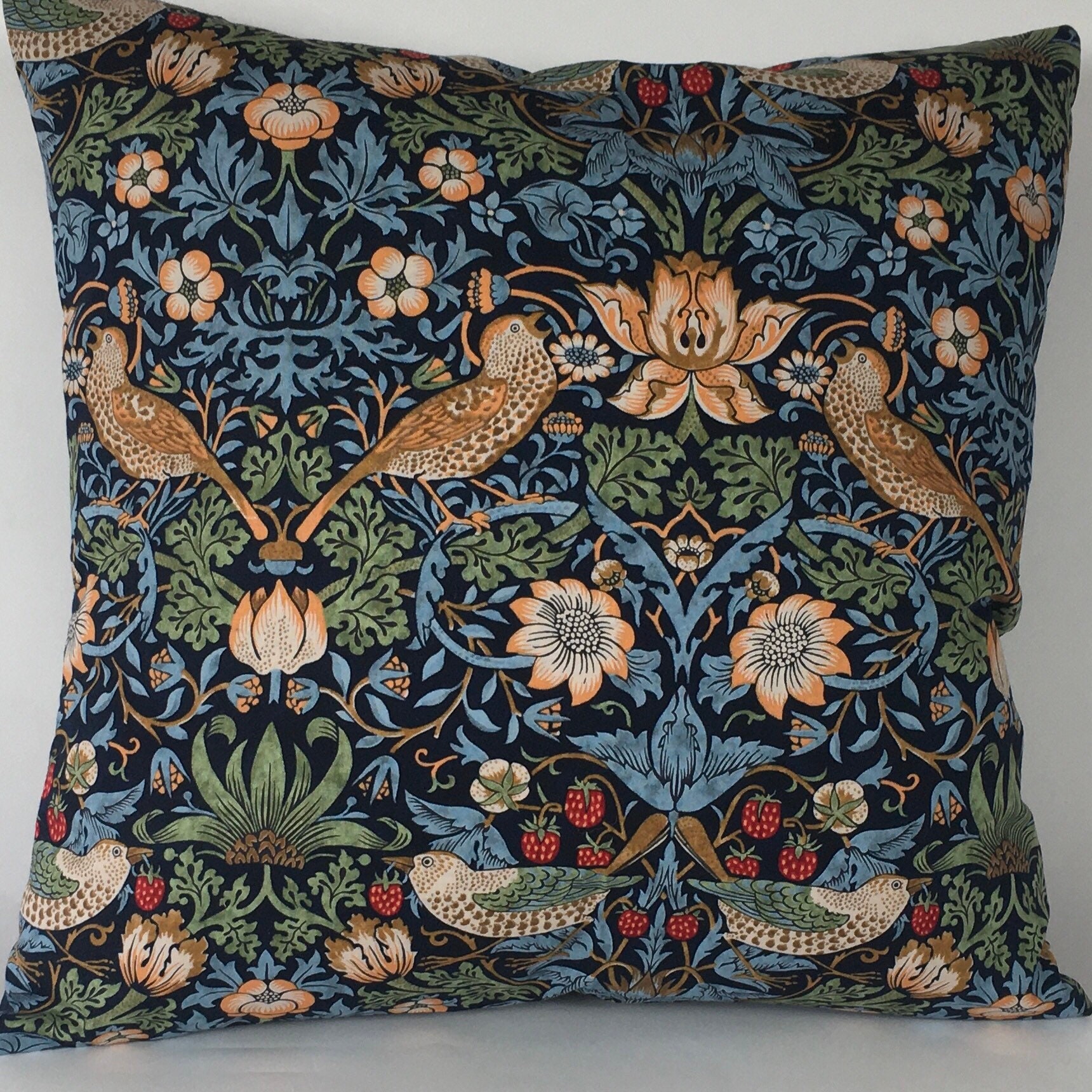 William Morris Strawberry Thief Cushion Cover