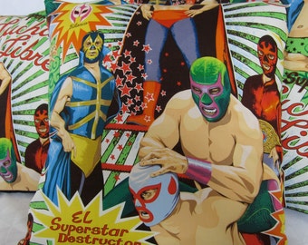 Mexican Wrestler Cushion Cover