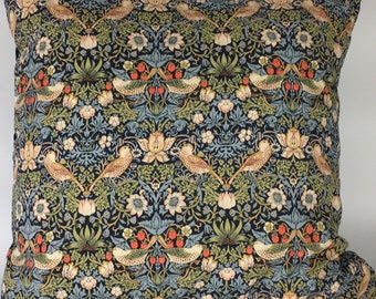 William Morris Strawberry Thief 65cms x 65cms floor Cushion Cover