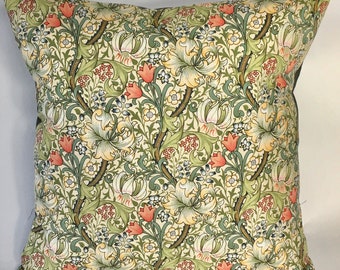 Morris and Co Golden Lily cushion cover