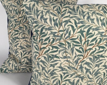 1 PAIRE (2) Morris and co Willow Bough Housses de coussin (Vert)