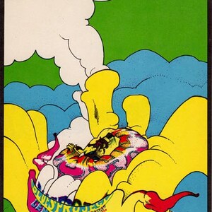 The Blues Project Genesis (60's) Taj Mahal The Blue Flames FD 108 PC  Family Dog Avalon Ballroom concert postcard