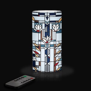 Frank Lloyd Wright Waterlilies 6" LED Candle – Battery Operated, Flickering