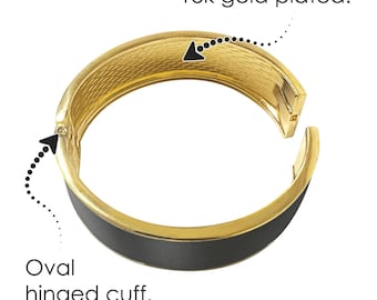 Klimt The Kiss Fine Art Hinged Cuff Gold Bangle Bracelet