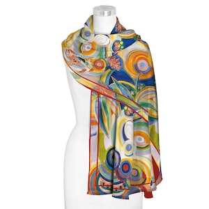 NEW Delaunay Portuguese Woman Silk Blend Women's Fashion Shawl