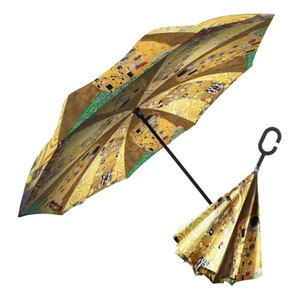 NEW Klimt The Kiss Reverse Umbrella