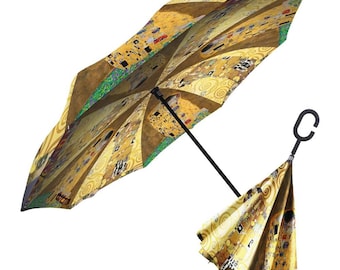 NEW Klimt The Kiss Reverse Umbrella