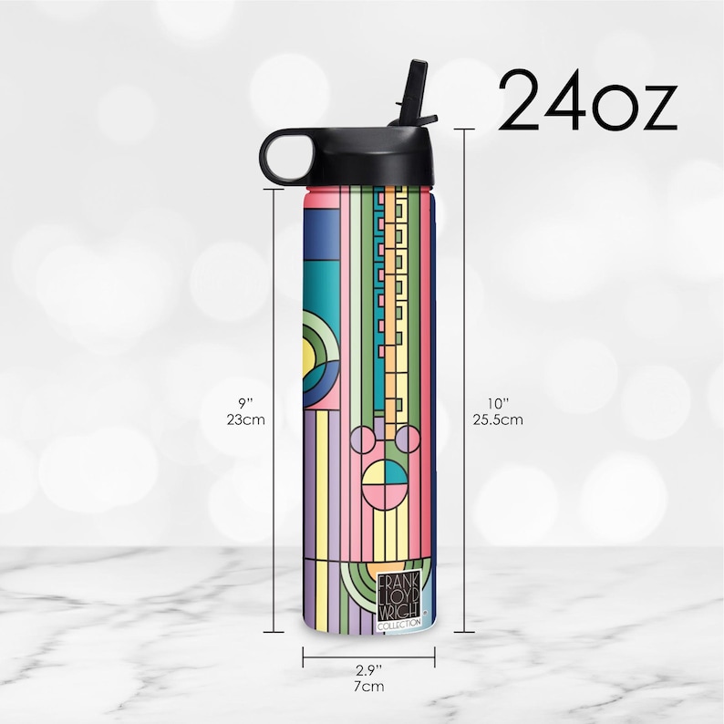 Frank Lloyd Wright Saguaro Forms Water Bottle - Thumbnail 3