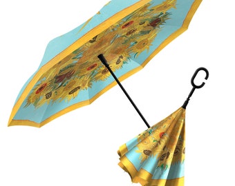 NEUER van Gogh Sonnenblumen Regenschirm