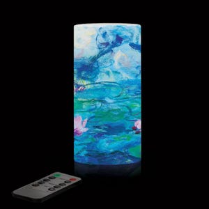 Monet Nympheas 6&quot; 6&quot; LED Candle – Battery Operated, Flickering