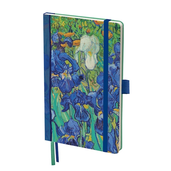 Van Gogh's Irises Ultra Lined Hardcover Journal: Hardcover, 120 Gsm, Ribbon Marker, Memento Pouch, Elastic Closure, Book Edge Printing : Paperblanks - View #5