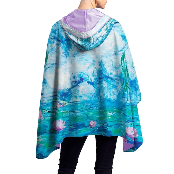 NEW Monet Nympheas Womens Rain Cape - Rainproof Breathable Rain Poncho