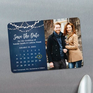 Save the Date Magnet + Envelopes - Photo Design (Starlight)