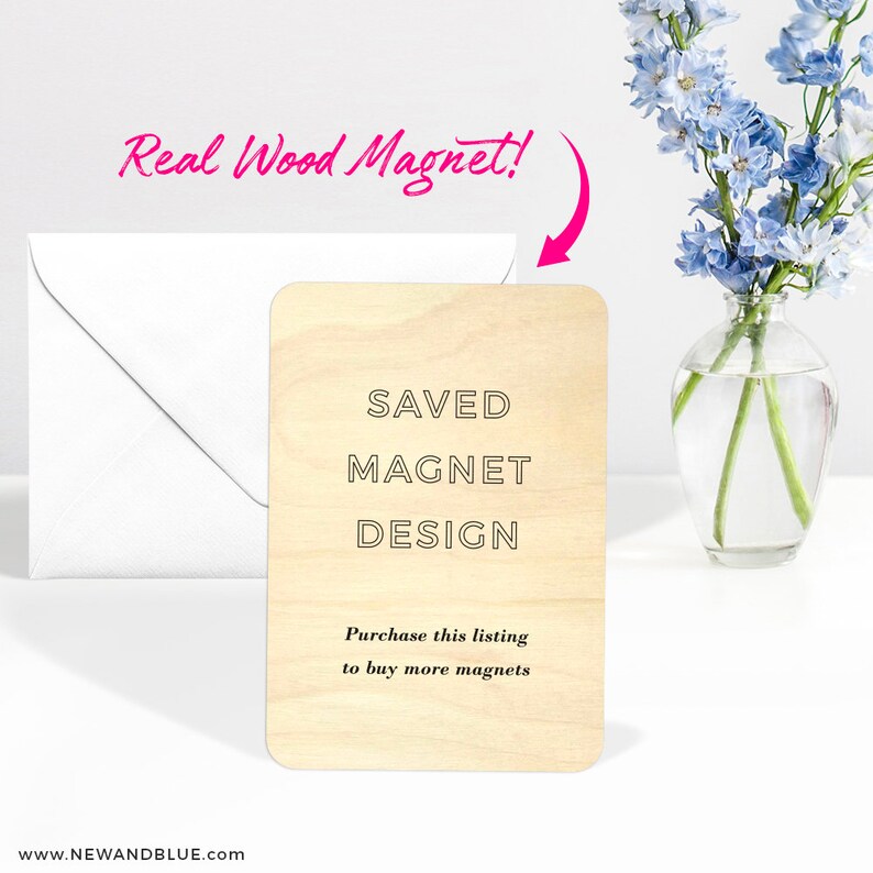 Envelope Saved Wood Magnet Design