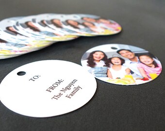 Photo Gift Tags (Round Tags)