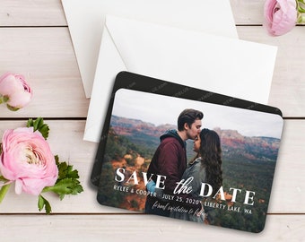 Save the Date Magnets + Envelopes - Wedding Photo (Sincerely Yours)