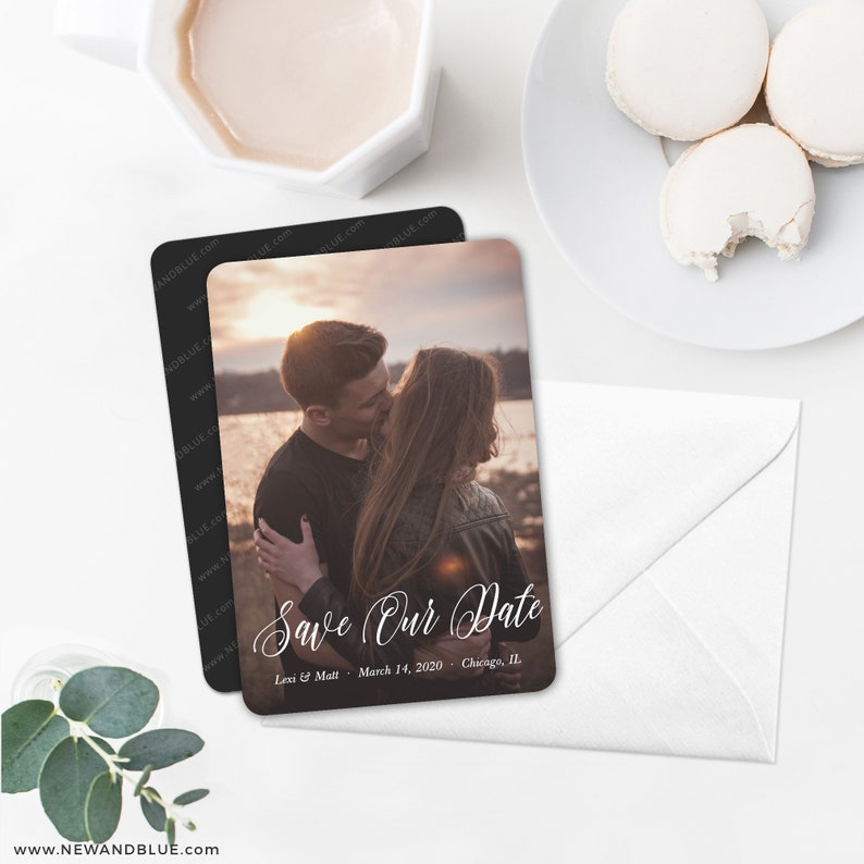 Together Forever - Photo Wedding Save the Date Magnets + Envelopes