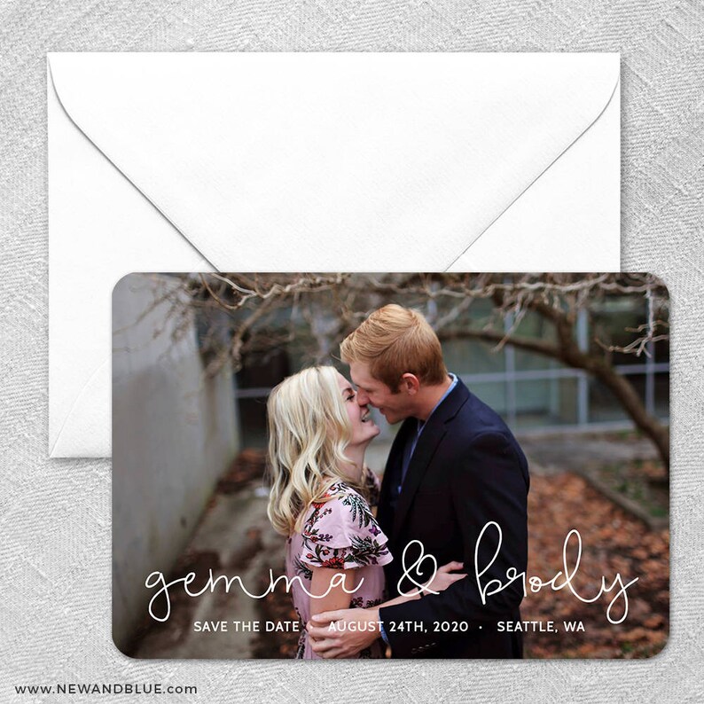 So in Love Envelopes Photo Wedding Save the Date Magnets
