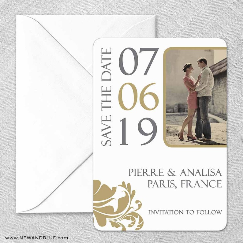 Magnet Timeless Romance Save the Date Envelopes