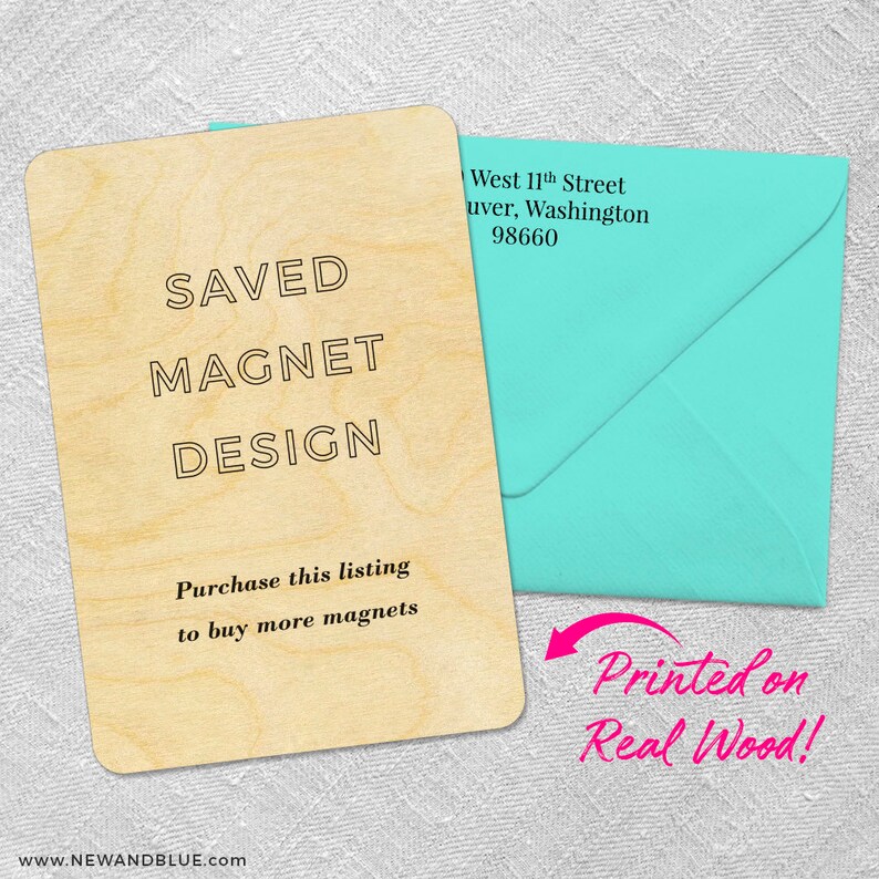 Envelope Saved Wood Magnet Design