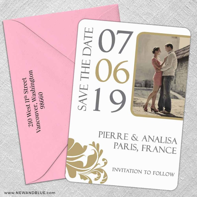 Magnet Timeless Romance Save the Date Envelopes