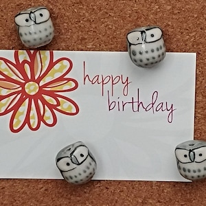 OwlPush Pins, Owl thumb tacks, Decorative push pins, Office & School Corkboard, Bulletin Boards, Cork board push pins, Owl pins