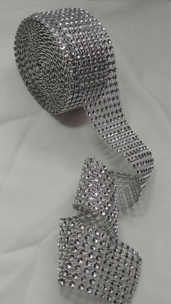 Bling Bouquet Holders Silver Metallic Mesh Ribbon Bouquet Holder MORE COLORS