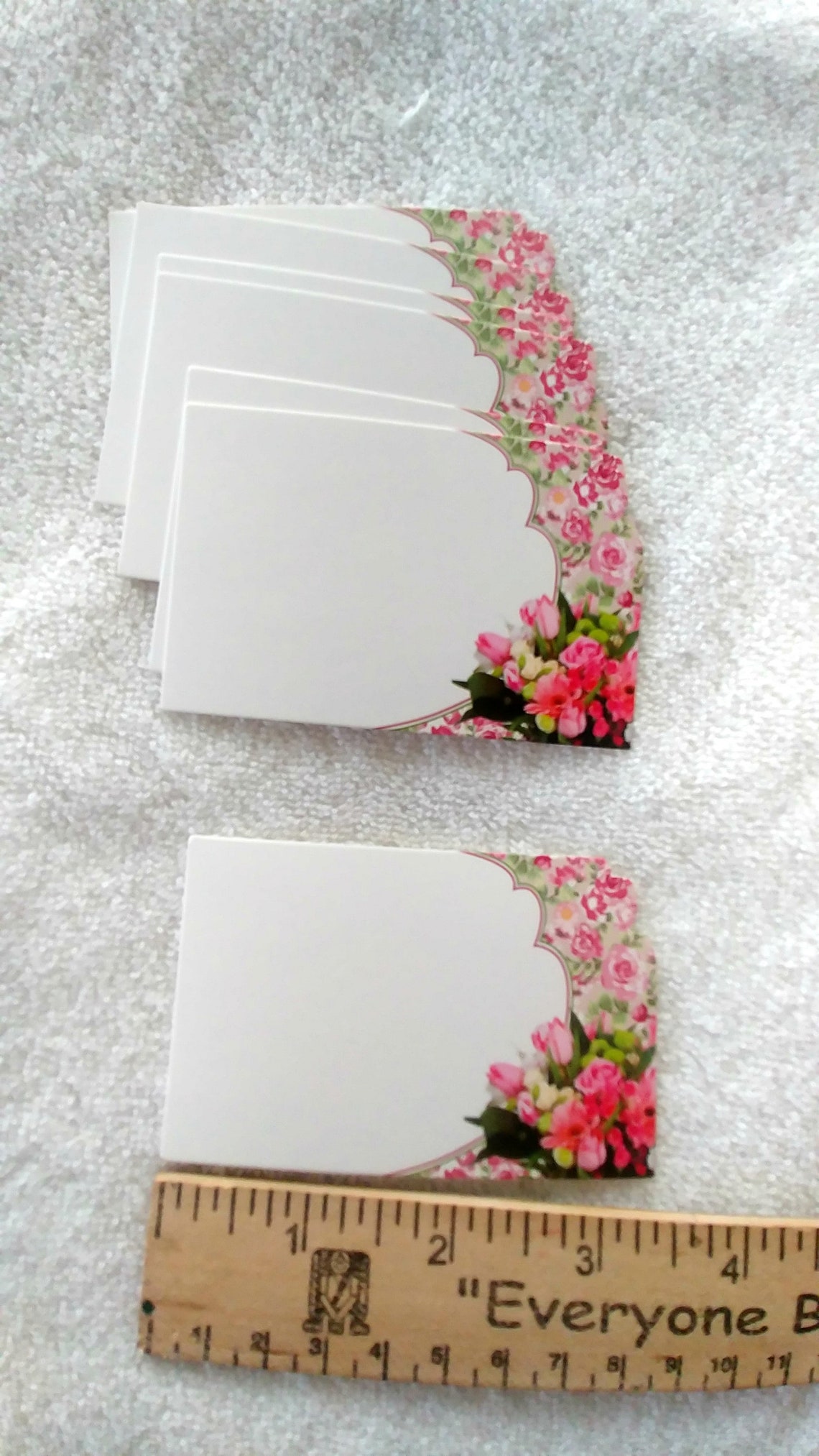 12 Blank Flower Enclosure Cards Note Cards Florist Supplies Etsy
