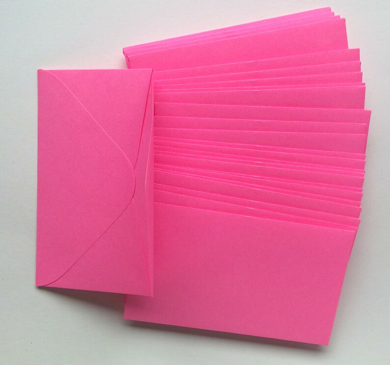 25 Bright Pink Florist Enclosure Cards 63 florist Color Etsy