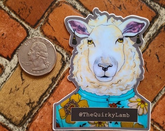 The Quirky Lamb - 3" Lamb Vinyl Sticker