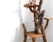Cat Tree - Faux wood 3-tier cat tree