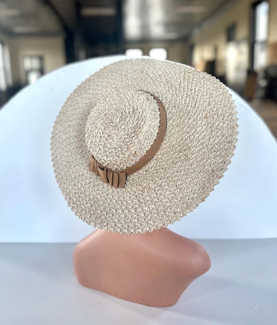 Vintage 1930s Hat / 1930s straw hat / Picture hat… - image 7