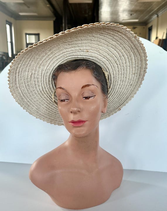 Vintage 1930s Hat / 1930s straw hat / Picture hat… - image 6