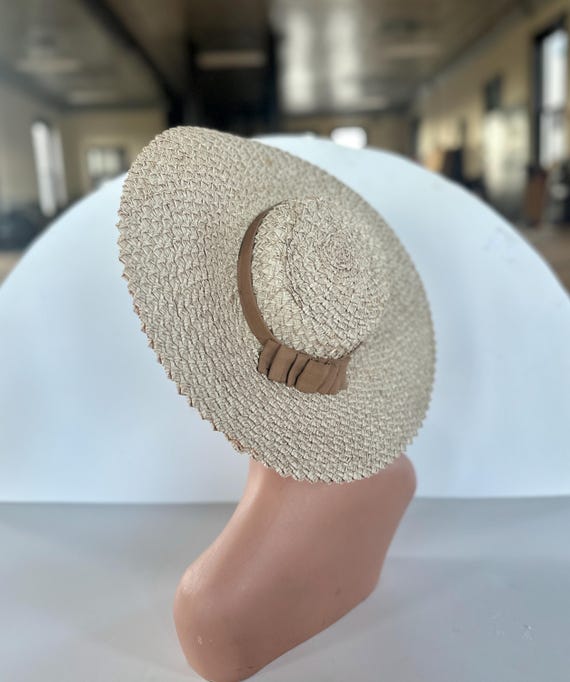 Vintage 1930s Hat / 1930s straw hat / Picture hat… - image 8