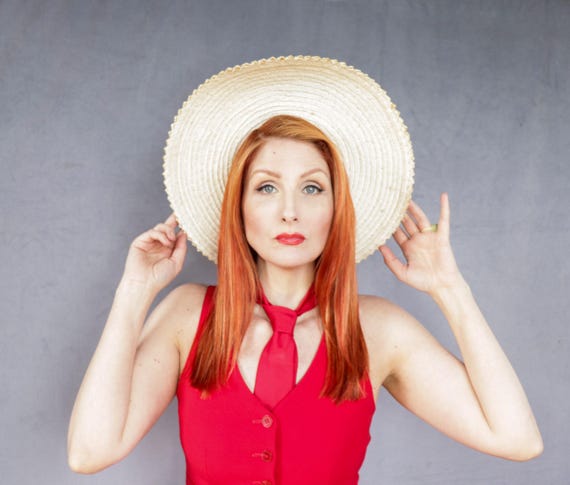 Vintage 1930s Hat / 1930s straw hat / Picture hat… - image 1