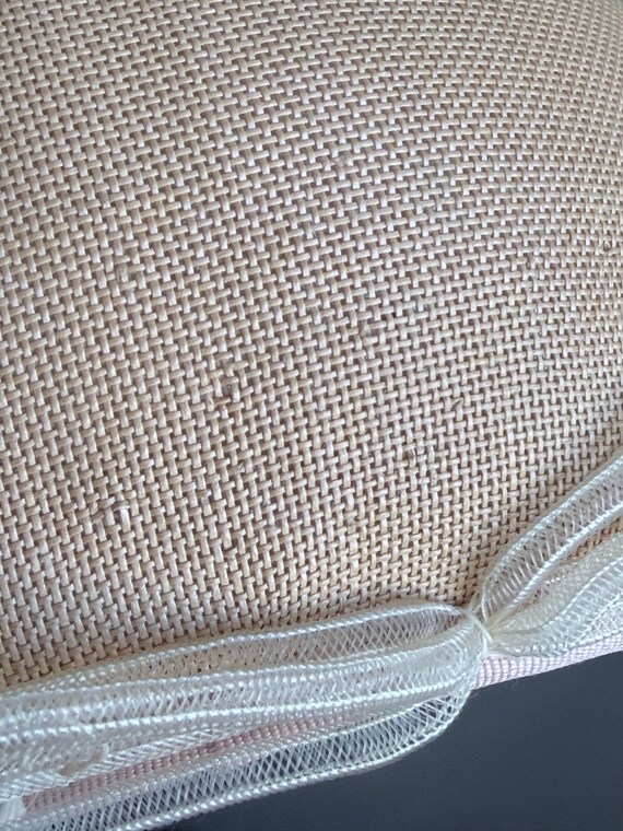 Vintage 1950s hat / 50s straw hat / straw bonnet … - image 11