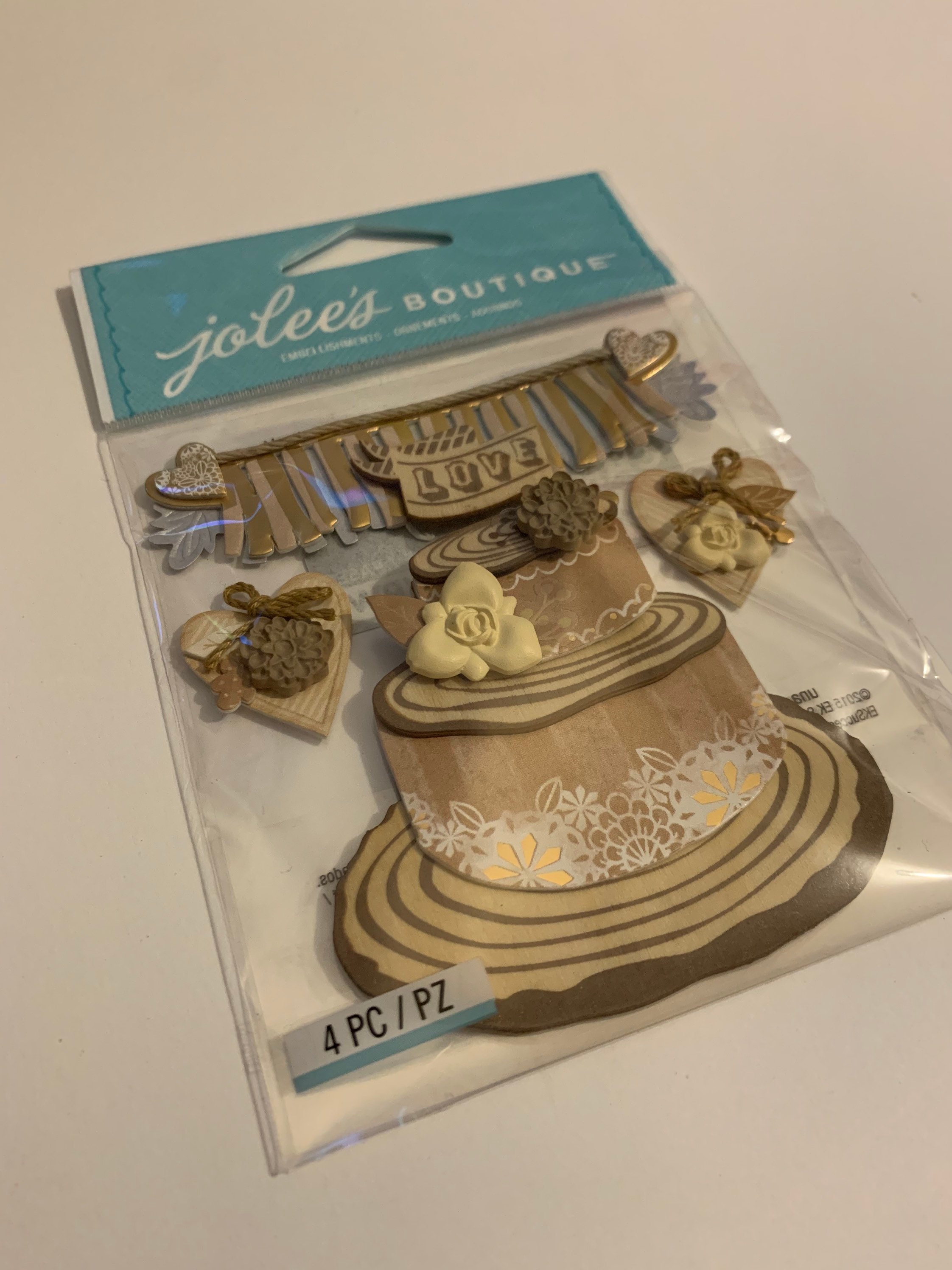 Jolee's Boutique Stickers Gold Wedding Cake Etsy
