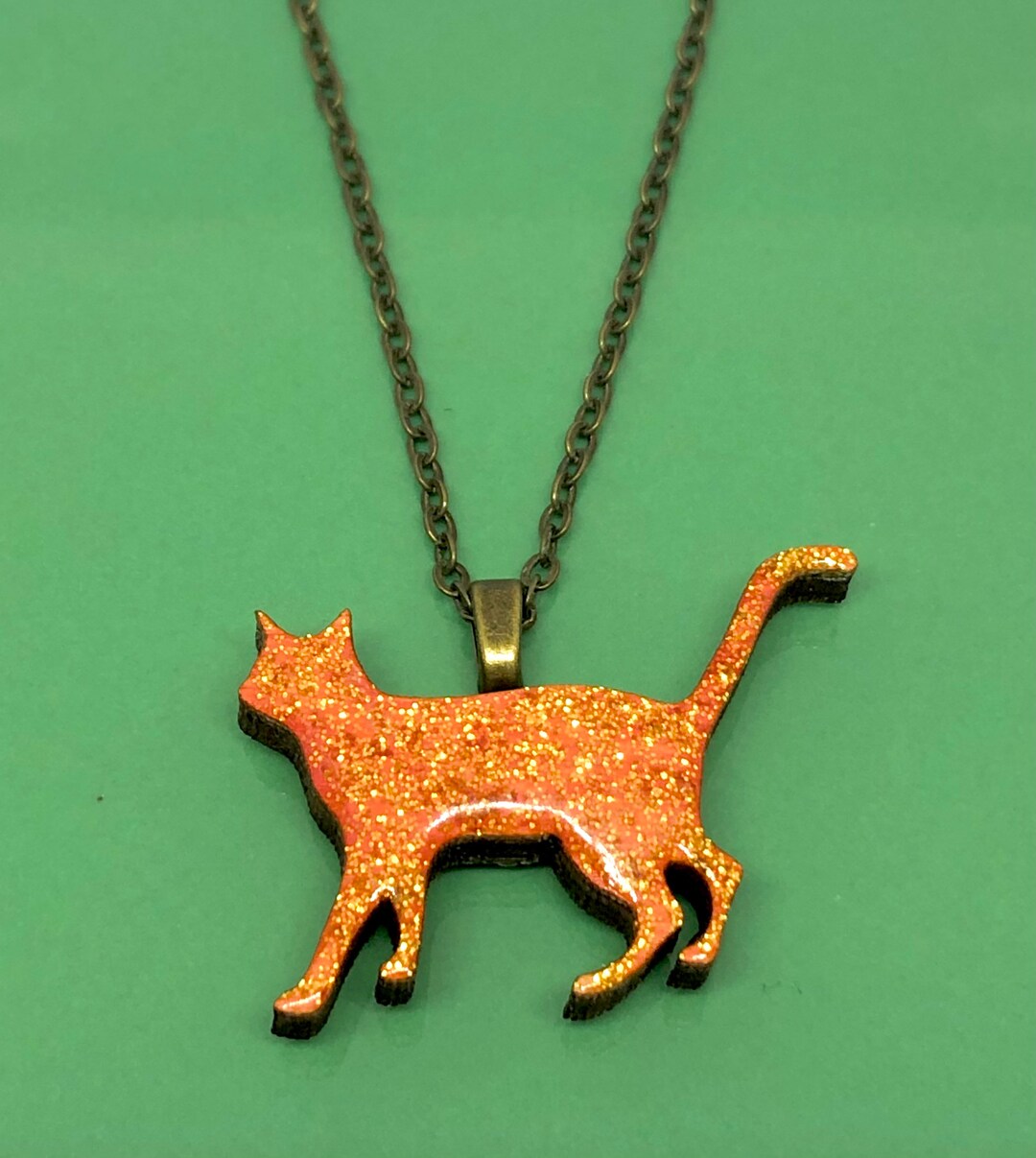 Ginger Cat Necklace Etsy