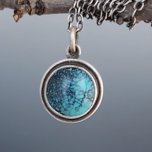 Handmade Sterling Silver Turquoise Necklace: Artisan Southwestern Jewelry