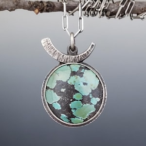 Handmade Sterling Silver Turquoise Necklace: Artisan Gemstone Jewelry