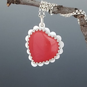 Handmade Rosarita Sterling Silver Heart Necklace: Artisan Jewelry Gift