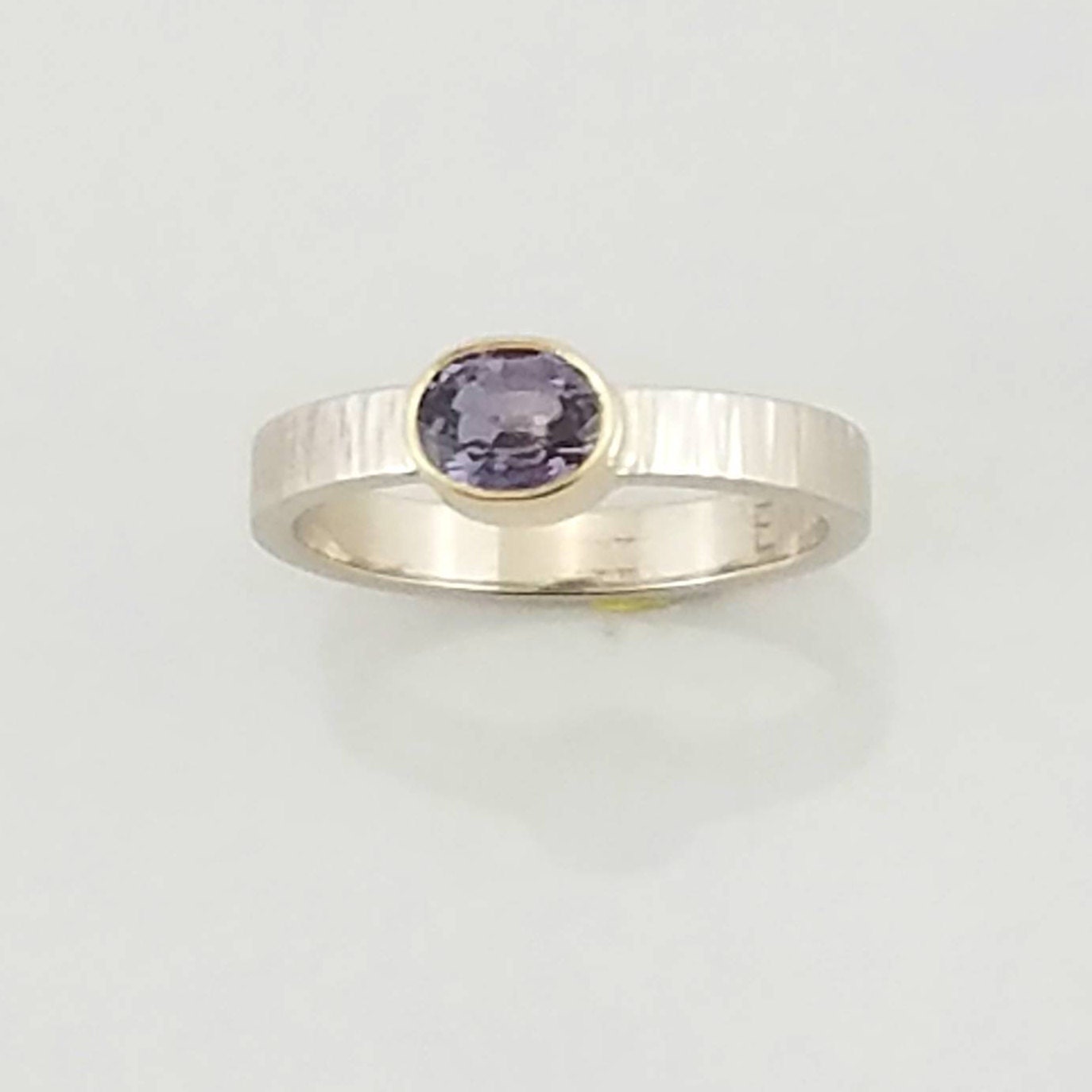 14K Gold Rings for Women Purple Sapphire Ring Unique | Etsy